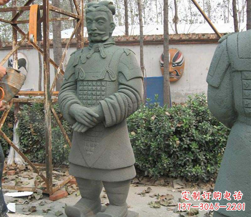 运城蓝鼎中领雕塑|广场兵马俑石雕
