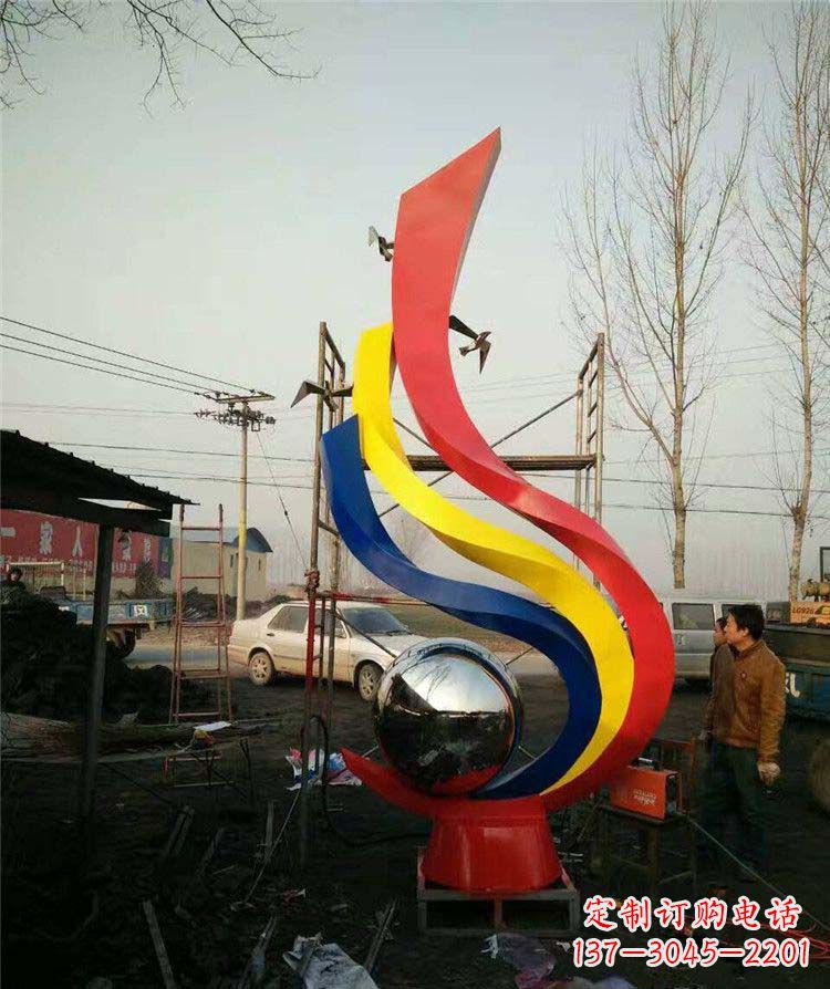 运城不锈钢彩色凤凰雕塑