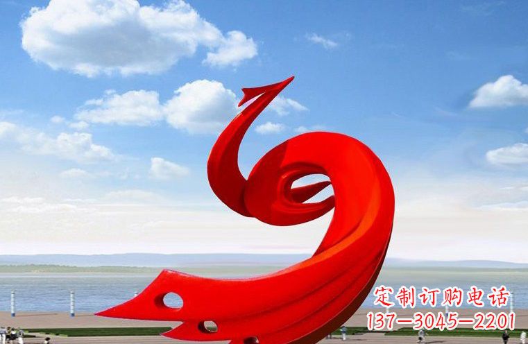 运城领雕塑:不锈钢凤凰雕塑
