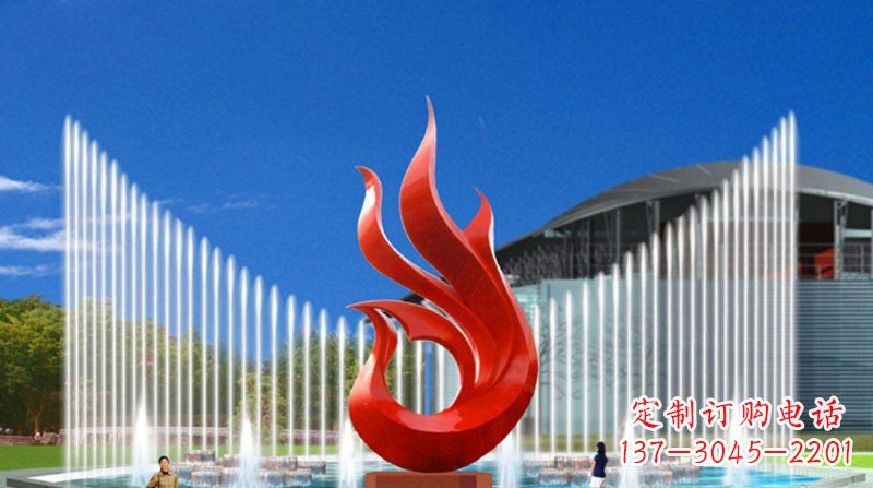 运城中领雕塑凤凰抽象雕塑,精致品质,提升空间魅力