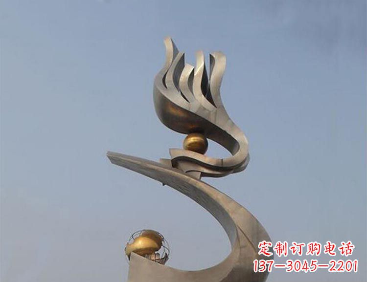 运城雅致艺术:不锈钢凤凰雕塑