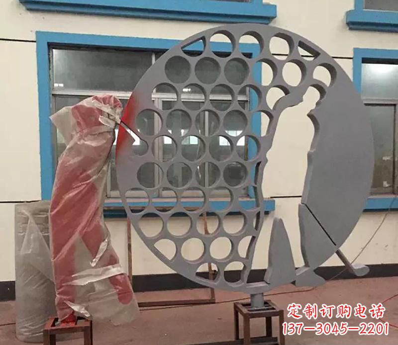 运城精致现代风格不锈钢高尔夫雕塑
