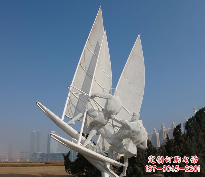 运城不锈钢帆船比赛运动雕塑