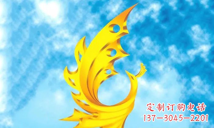 运城中领雕塑-不锈钢凤凰雕塑