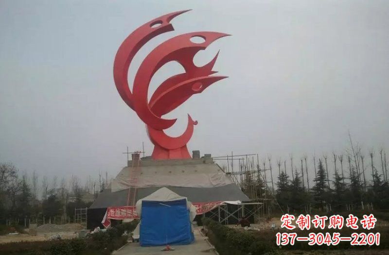 运城优雅精致的不锈钢凤凰雕塑