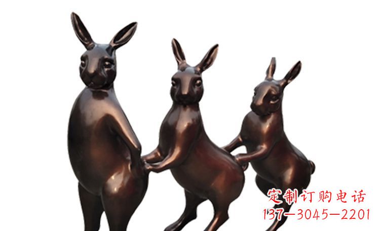 运城天马行空的不锈钢光面兔子雕塑