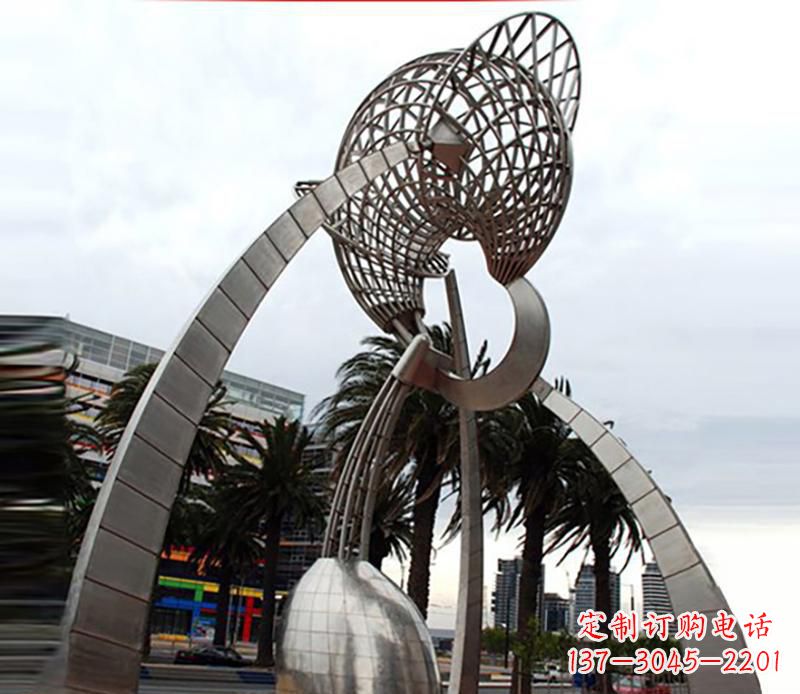 运城汇聚海洋精髓，深邃且富有艺术感的不锈钢海螺雕塑