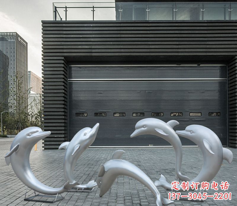 运城中领雕塑出品，令人惊叹的不锈钢海豚雕塑