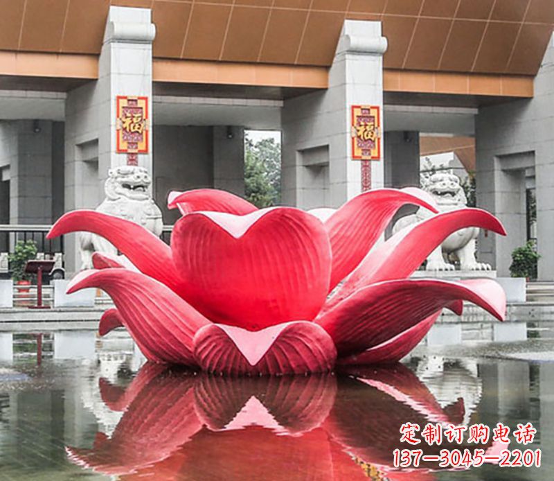 运城完美满足你的不锈钢荷花雕塑