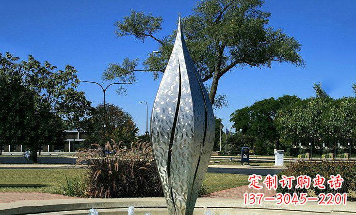 运城锦绣花骨朵不锈钢喷泉雕塑