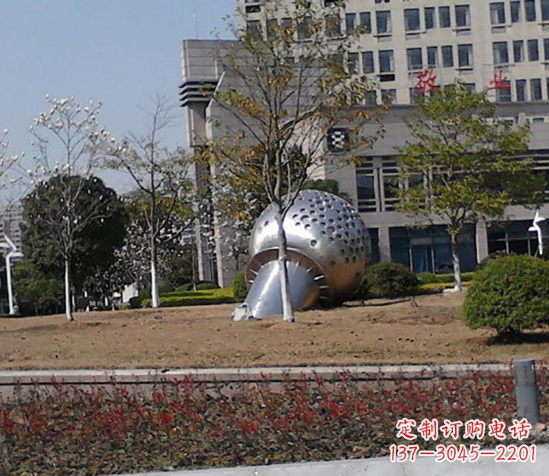 运城广场不锈钢话筒雕塑 