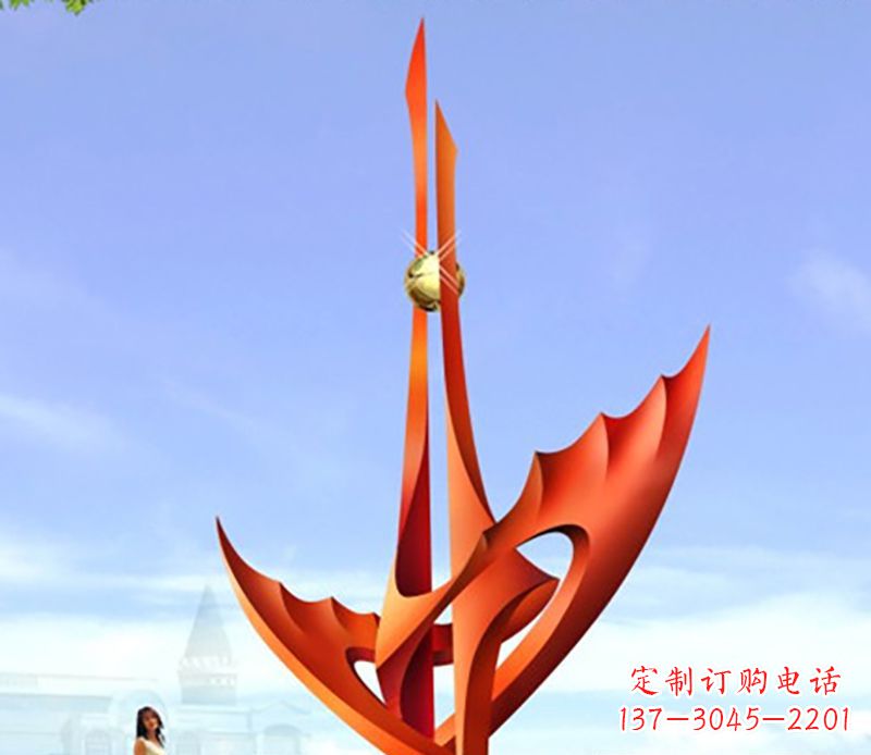 运城不锈钢火炬抽象雕塑
