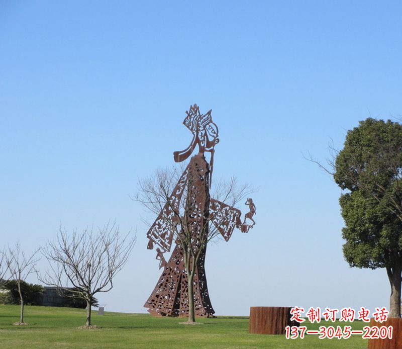 运城全新不锈钢艺术皮影戏雕塑