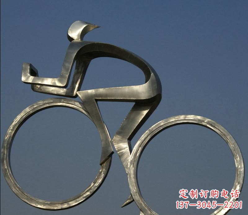 运城不锈钢骑自行车雕塑