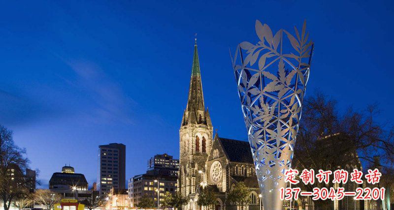 运城不锈钢树叶雕塑——给现代空间带来优雅古朴之美