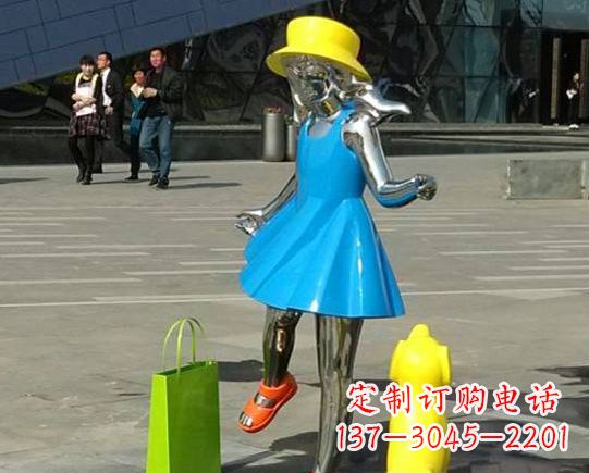 运城中领雕塑:极致的不锈钢小女孩雕塑