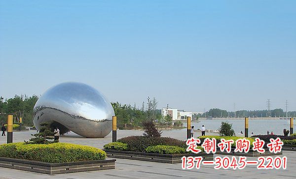 运城华丽而唯美的不锈钢水滴雕塑