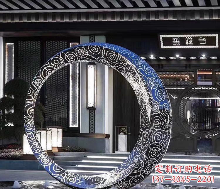 运城精致圆环喷泉雕塑陪伴你的绿色城市