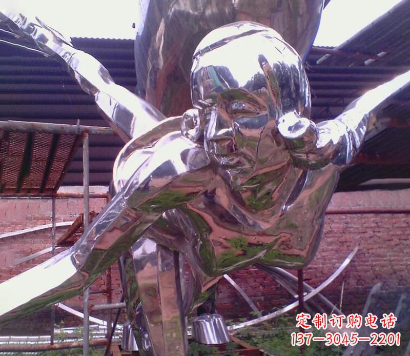 运城彰显经典风采的不锈钢运动员雕塑