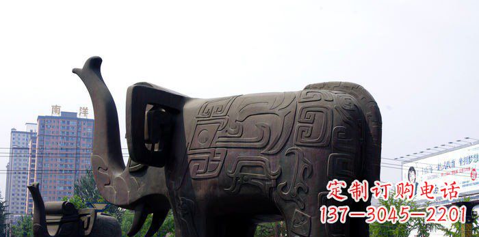 运城中领雕塑|大象铜雕塑