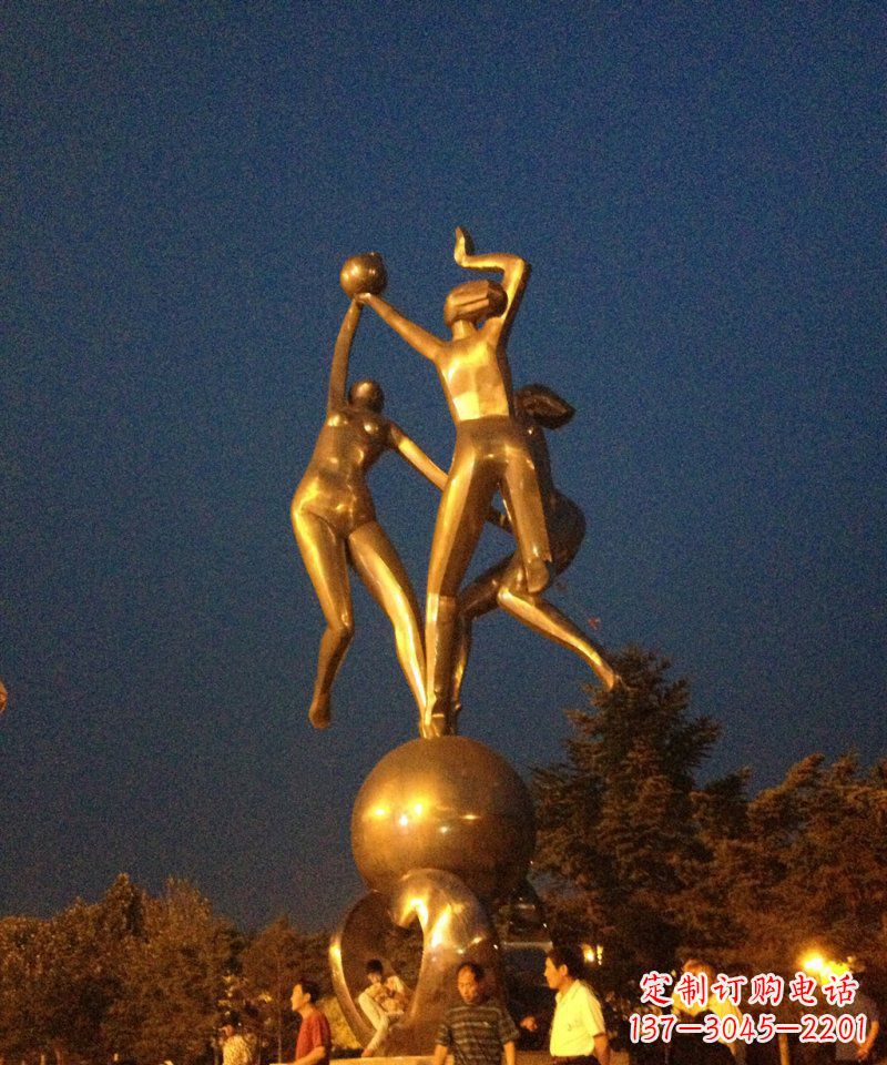 运城艺术化尽展,欣赏活力女孩景观铜雕