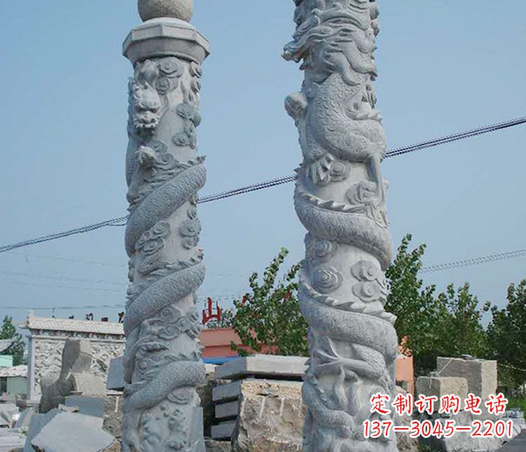 运城高级雕刻工艺的大理石盘龙柱