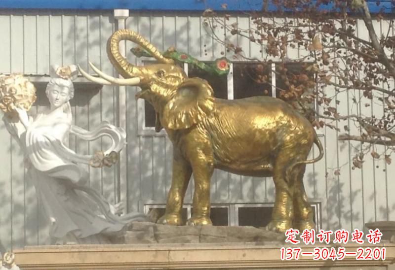 运城海洋之神的守护——大象雕塑