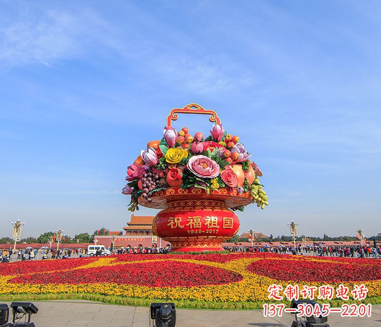 运城大型不锈钢花篮雕塑,艺术缔造美好景观
