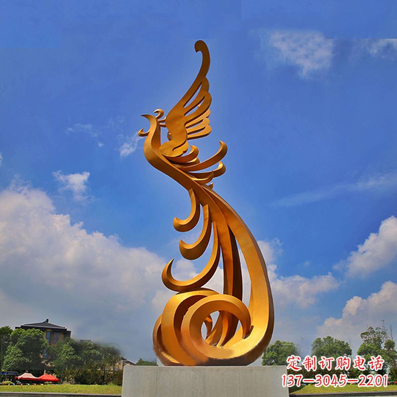 运城精美凤凰不锈钢雕塑