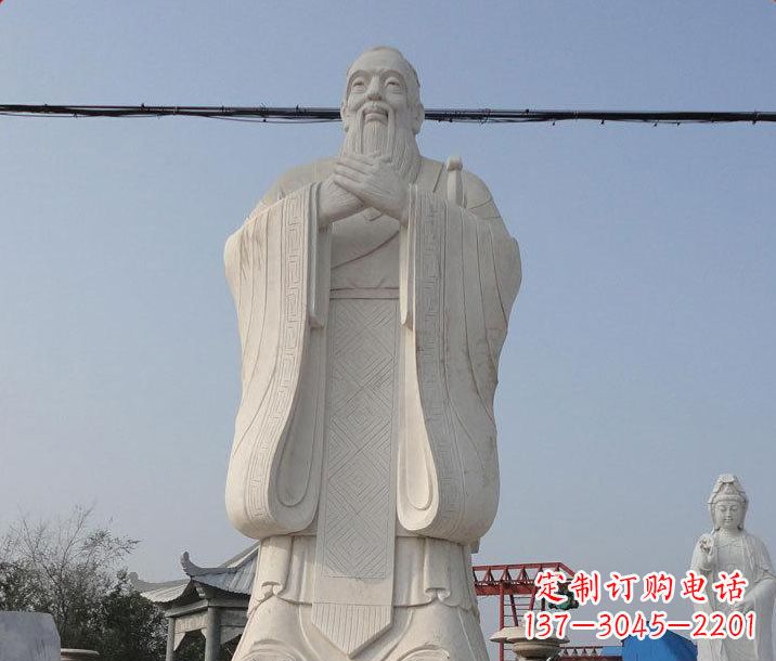 运城广场大型孔子石雕
