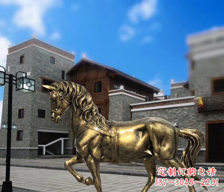 运城金色动物雕塑,点缀您的园林景观