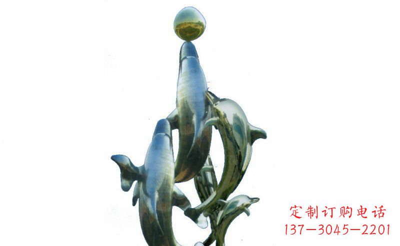 运城优雅而精致的海豚雕塑
