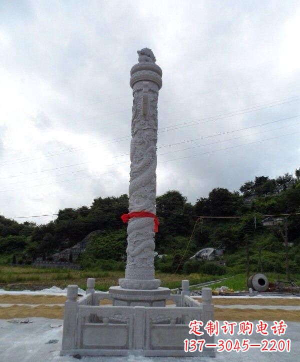 运城高质感汉白玉华表雕塑,让您的空间时尚更有品位