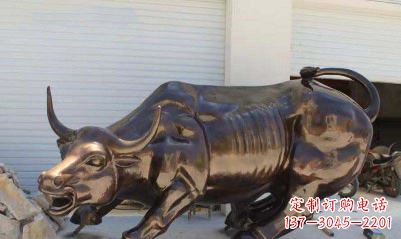 运城广场华尔街铜牛动物铜雕-优质的动物铜雕定制