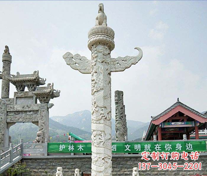 运城广场景观大理石华表石雕