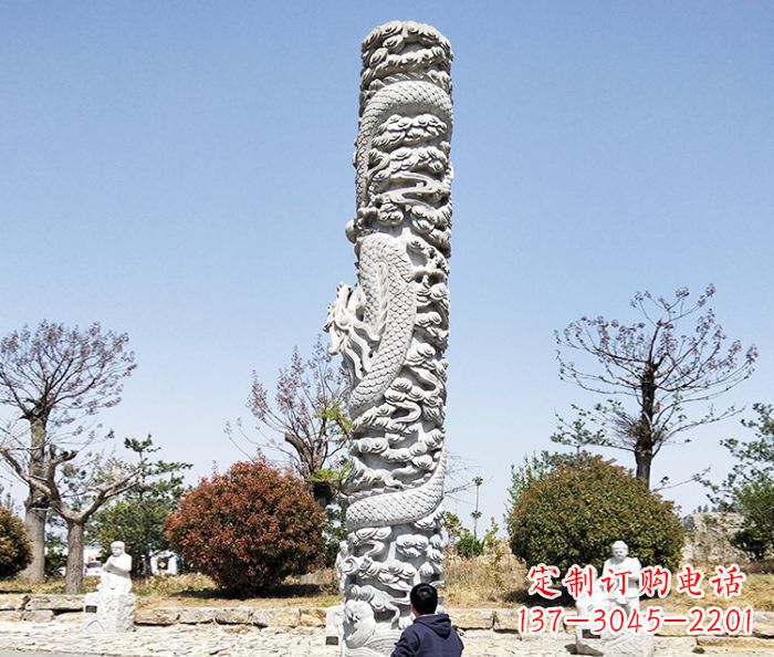 运城欣赏传统工艺的极致雕塑——大理石盘龙柱石雕