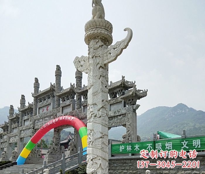 运城广场景观汉白玉华表石雕