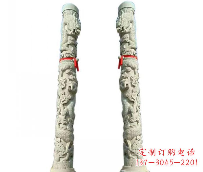 运城时尚的盘龙柱石雕,给你不一样的空间