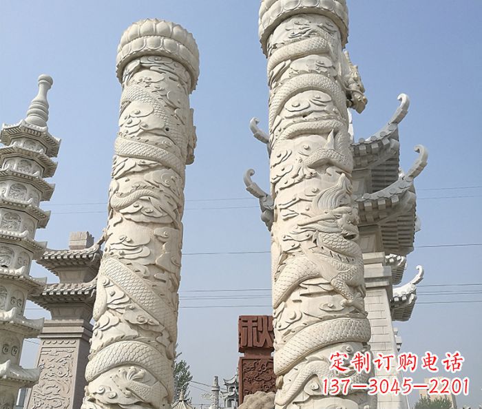 运城传承雄风，精美绝伦的盘龙柱石雕