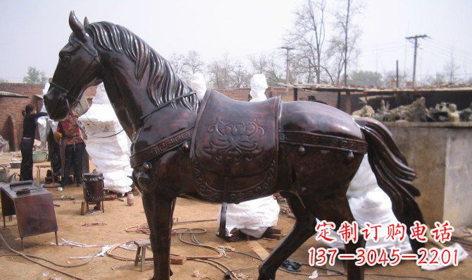 运城欣赏骏马美丽高贵的动物铜雕