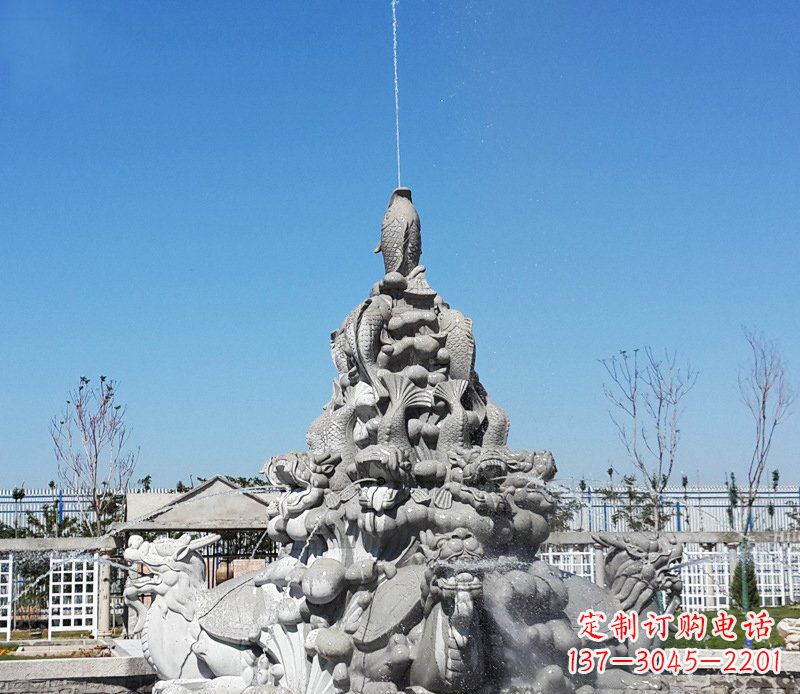 运城令人称羡的广场龙龟喷泉石雕