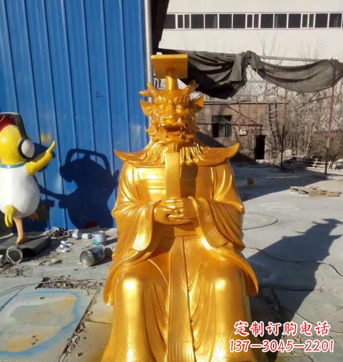 运城中领雕塑：精美龙王铜雕
