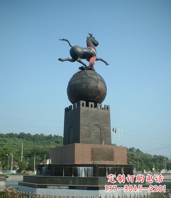 运城地球城市景观铜雕,永恒传承着历史记忆