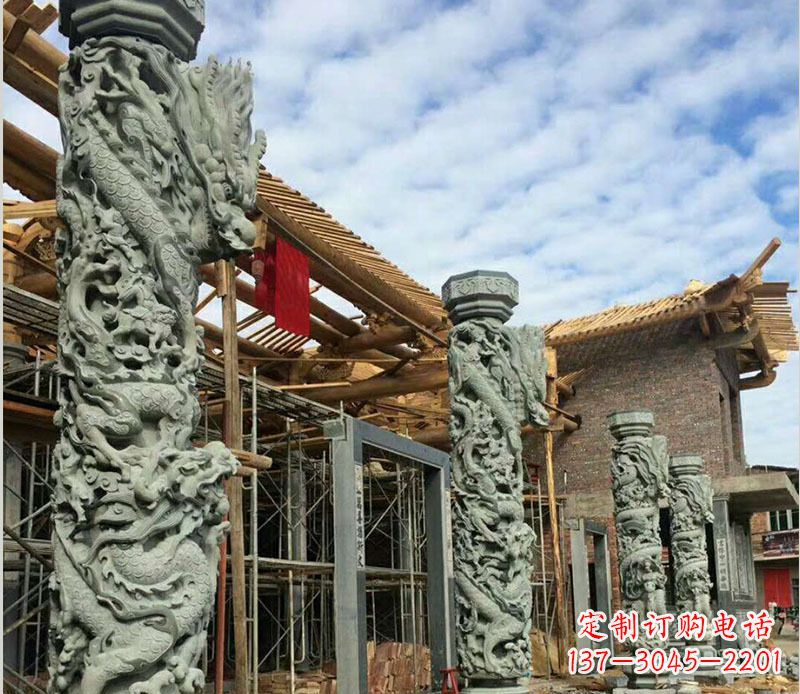 运城高雅大气的龙柱石雕