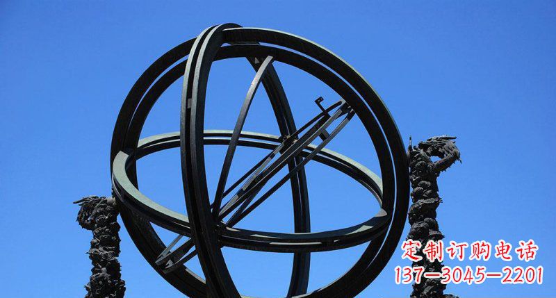 运城华丽外观,古老意蕴——青铜浑天仪雕塑