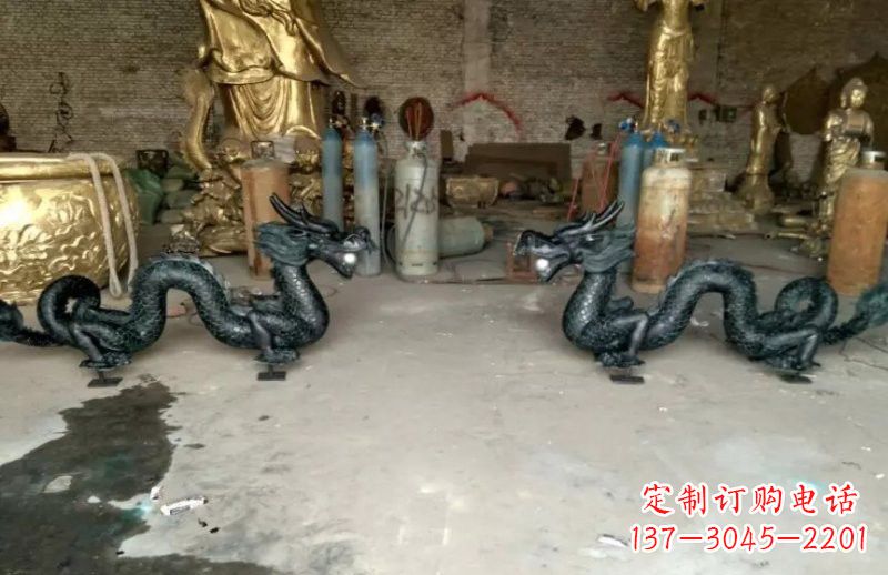 运城中领雕塑精美定制双龙戏珠雕塑
