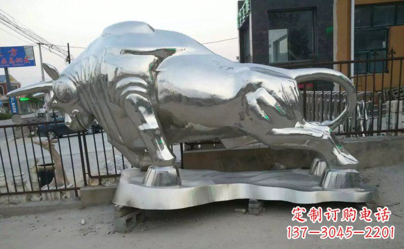 运城独特的拓荒牛不锈钢雕塑