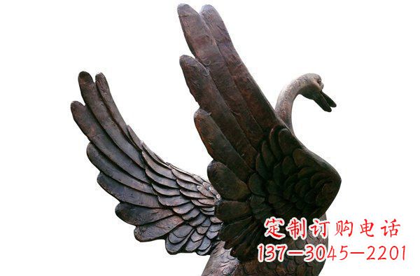 运城中领雕塑|优雅大气的铜雕天鹅