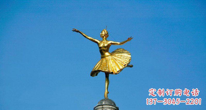 运城精美手工跳芭蕾舞的西方女人铜雕