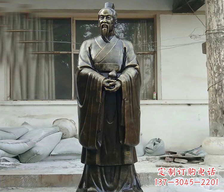 运城扁鹊人物铜雕塑,高雅栩栩如生